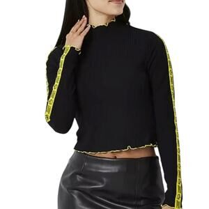 JUICY COUTURE Cropped Top Pullover Knit XXL JUNIORS School Goth Retro Emo Witchy